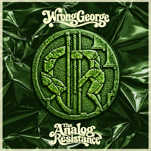 Green cover artwork for Wrong George The Analog Resistance album